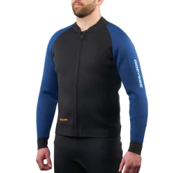 Veste D'eau Néoprène Sea-Doo Montego Manches Longues 3 Mm - Rouge/Noir - Taille Large, Neuve Avec étiquette