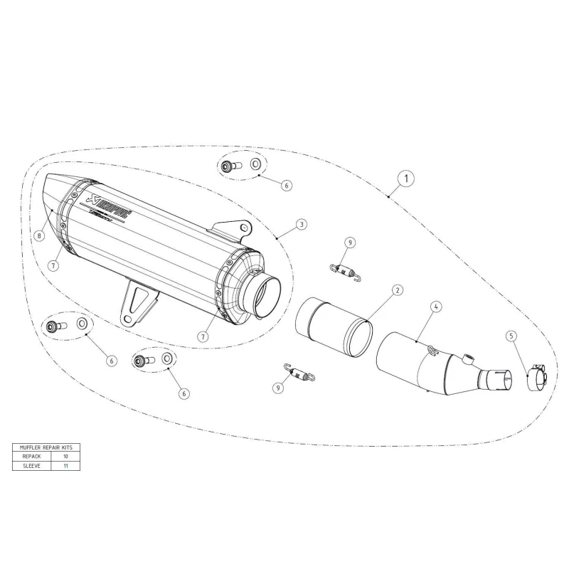 RACCORD AKRAPOVIC POUR COLLECTEUR XMAX300 - XMAX 300 2017⇿2022 - Audemar