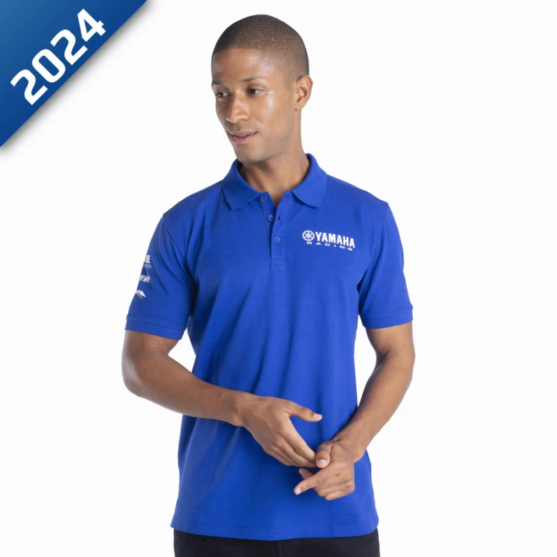 POLO HOMME -THEEMS- PADDOCK BLUE ESSENTIALS YAMAHA - YAMAHA Sportswear - Audemar