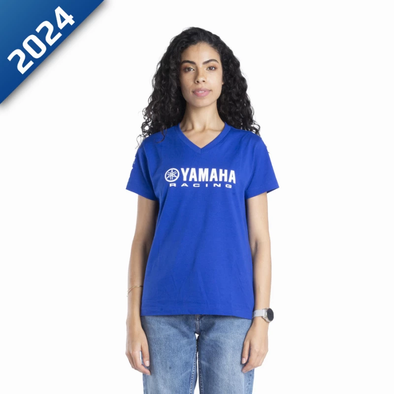 T-SHIRT FEMME -GAMAR- PADDOCK BLUE ESSENTIALS YAMAHA - YAMAHA Sportswear - Audemar