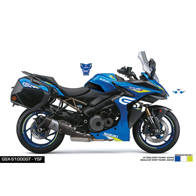 KIT DÉCO JAUNE/BLEU POUR GSX-S1000GT - GSX-S1000GT - Audemar