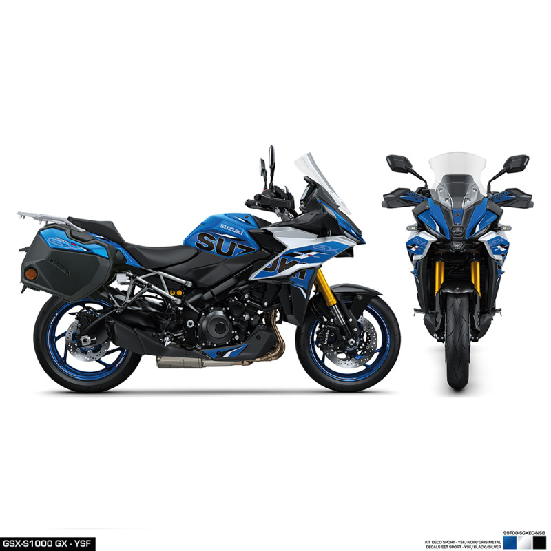 KIT DÉCO SPORT NOIR ET ARGENT APX FACTORY POUR GSX-S1000 GX - GSX-S1000GX - Audemar
