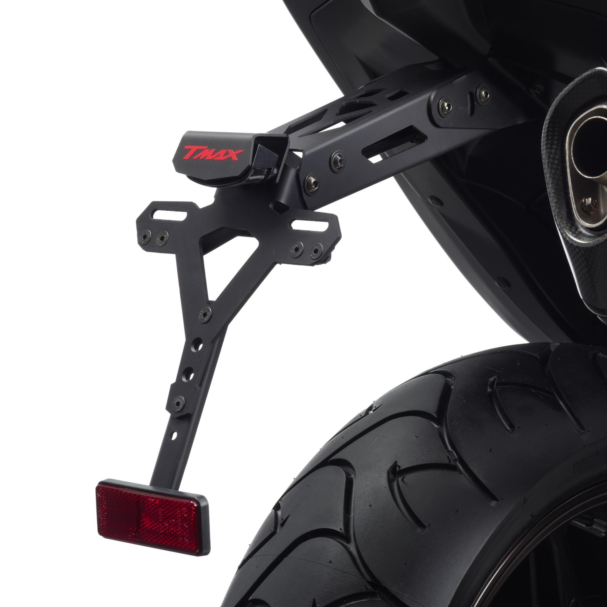 Accessoires De Pretto Moto - 100% Made in Italy - Visserie et Lumière LED Inclus R-0705 DPM Race TMAX 530 2012/16 Kit Support de Plaque dImmatriculation Réglable 