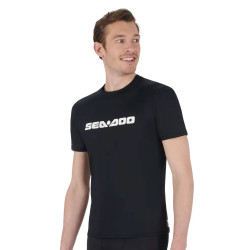 LYCRA HOMME MANCHES COURTES SEA-DOO SIGNATURE NOIR/BLANC
