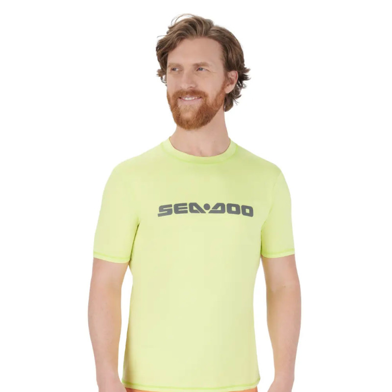 LYCRA HOMME MANCHES COURTES SEA-DOO SIGNATURE JAUNE - ÉQUIPEMENT PILOTE JET - Audemar