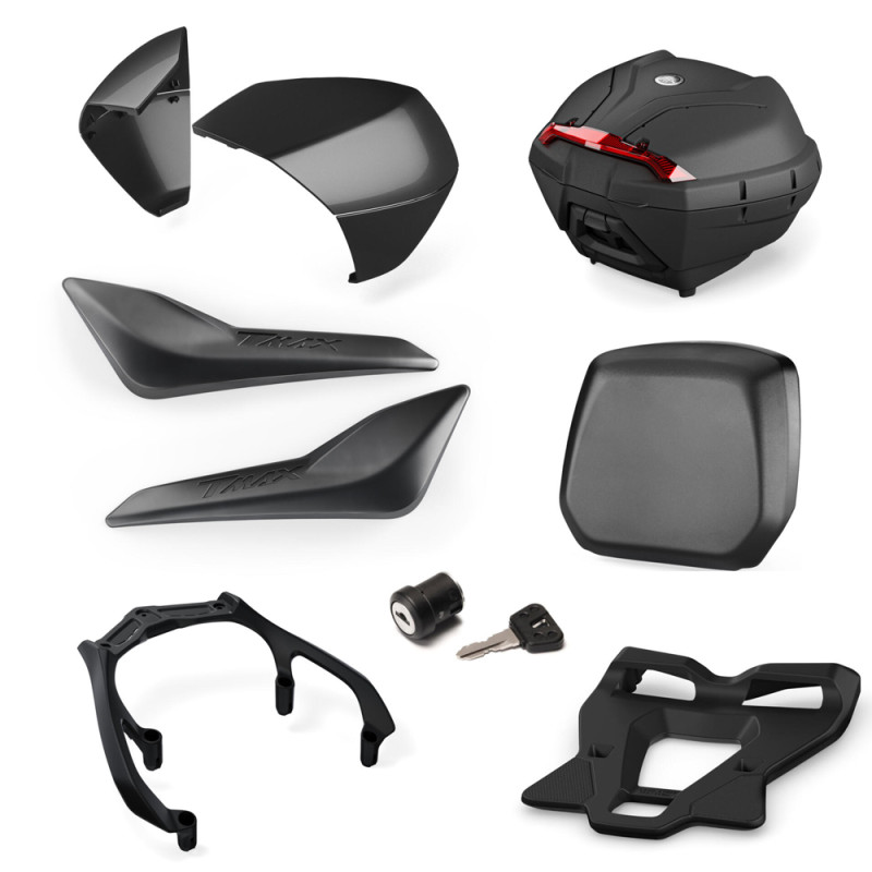 PACK TOP-CASE 34L NOIR BRUT YAMAHA POUR TMAX 2022⇿2024 - TMAX 560 2022⇿2024 - Audemar