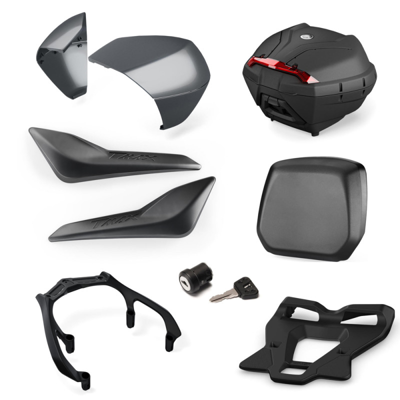 PACK TOP-CASE 34L COULEUR YAMAHA POUR TMAX 2022⇿2024 - TMAX 560 2022⇿2024 - Audemar