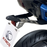SUPPORT DE PLAQUE EN INOX KYMCO POUR CV3 ET AK550 reference:KA-01-0528