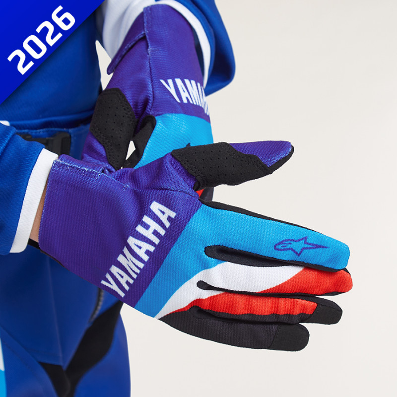 GANTS ENFANT MX YAMAHA LACHIAN PADDOCK BLUE - YAMAHA Sportswear - Audemar