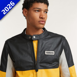 BLOUSON CUIR POUR HOMME YAMAHA FASTER SONS INABY