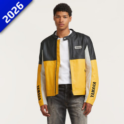 BLOUSON CUIR POUR HOMME YAMAHA FASTER SONS INABY