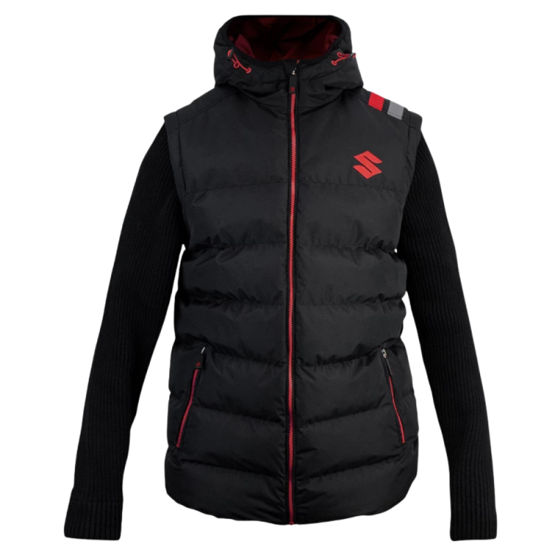 DOUDOUNE À MANCHES AMOVIBLES SUZUKI TEAM BLACK 2021 - SUZUKI Sportswear - Audemar