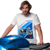 T-SHIRT BLANC HOMME SUZUKI GSX-R 2021 reference:990F0-RTSM1-00M