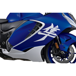 HAYABUSA 2025 - Pearl Vigor Blue (YKY) Détail carénage