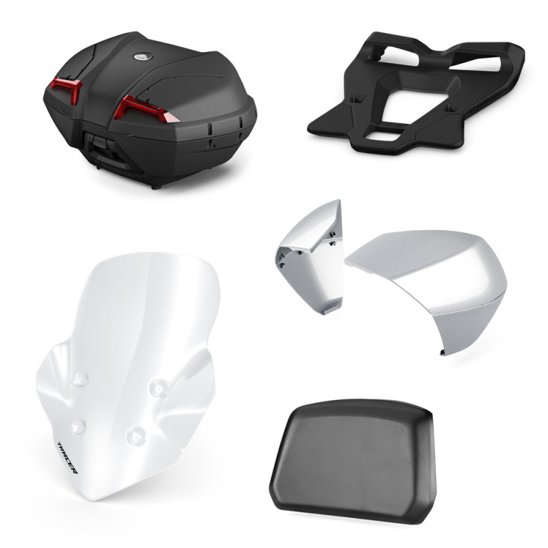 PACK TRAVEL BLANC YAMAHA POUR TRACER 9 GT+ - TRACER 9 et GT 2021⇿2024 - Audemar