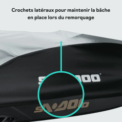 Crochets latéraux de maintien de bâche de protection Sea-Doo pour remorquage de jet ski
