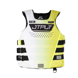 VUE AVANT DU GILET JAUNE ET BLANC
