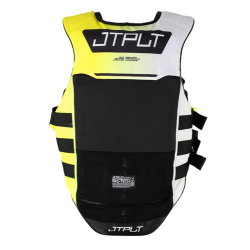 VUE ARRIÈRE DU GILET JAUNE ET BLANC