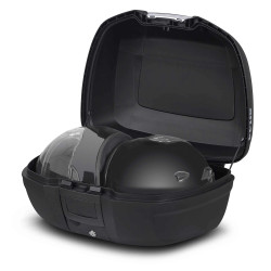 TOP-CASE SHAD 44 LITRES LOOK CARBONE - DEUX CASQUES INTÉGRAUX