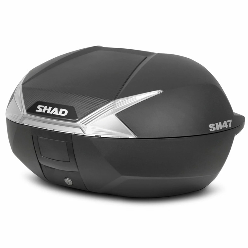 TOP-CASE SHAD 47 LITRES CATADIOPTRE BLANC - BAGAGERIE SHAD - Audemar