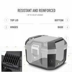TOP-CASE SHAD 41 LITRES TERRA CAPOT ALUMINIUM