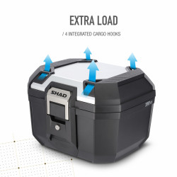 TOP-CASE SHAD 41 LITRES TERRA CAPOT ALUMINIUM - ATTACHES POUR SANGLES