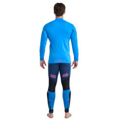 Lycra bleu porté vue de dos
