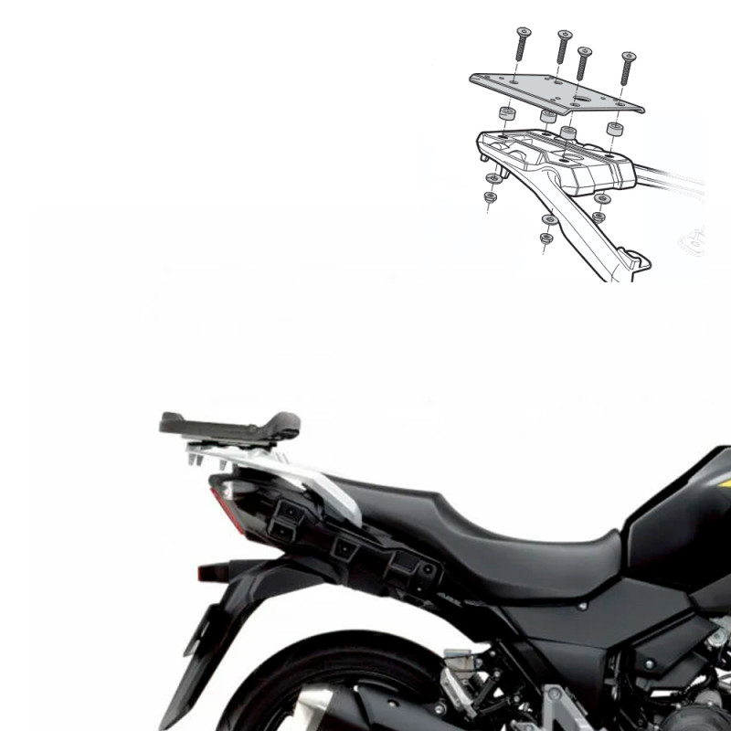 FIXATION DE TOP-CASE SHAD POUR SUZUKI V-STROM 250 - BAGAGERIE SHAD - Audemar