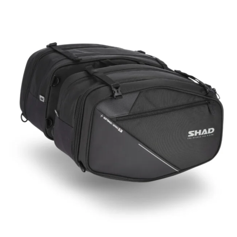 SACOCHES SEMI-RIGIDES EXTENSIBLES SHAD 24 LITRES - BAGAGERIE SHAD - Audemar