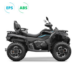 Quad CFMOTO CFORCE 625 R châssis long équipé de l'ABS couleur noir nébula - côté