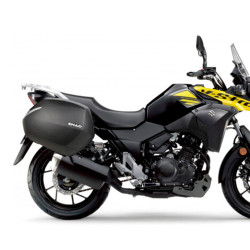 FIXATION DE VALISES LATÉRALES SHAD 3P POUR SUZUKI V-STROM 250 - VUE AVEC VALISES