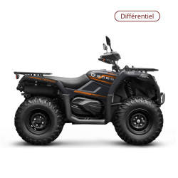 Quad GOES Terrox 500 couleur noir avec des touches d'orange - côté droit