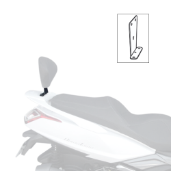 SUPPORT DE DOSSERET PASSAGER SHAD POUR KYMCO DOWNTOWN 125/350 - SANS COUSSIN