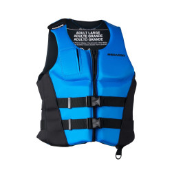 Gilet de sauvetage de jet ski, modèle Sea-Doo wave bleu unisexe - face avant
