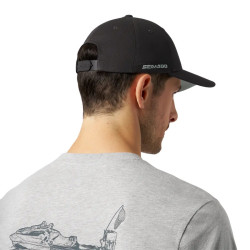 Face arrière casquette signature wave unisexe sea-doo gris charbon portée par un homme