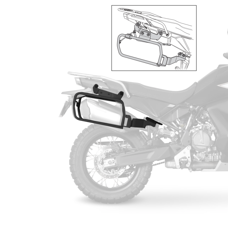 FIXATIONS DE VALISES LATÉRALES SHAD 4P POUR CFMOTO 800MTX/1000MTX - BAGAGERIE SHAD - Audemar