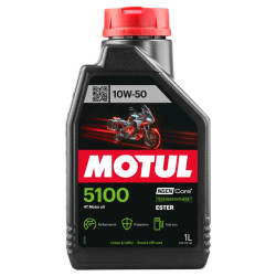 HUILE MOTEUR 1 Litre 10W50 4T Technosynthèse MOTUL 5100