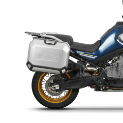 FIXATIONS DE VALISES LATÉRALES SHAD 4P POUR CFMOTO 800MT - VUE AVEC VALISES TERRA