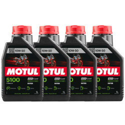 HUILE MOTEUR 4 LITRE 10W50 4T Technosynthèse MOTUL 5100