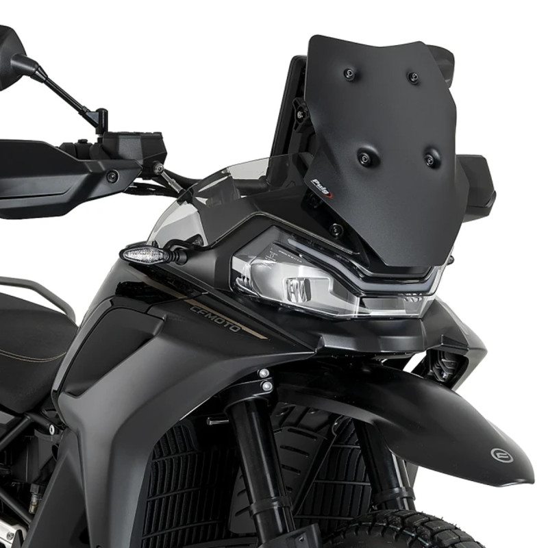 BULLE SPORT COURTE PUIG NOIR MAT POUR CFMOTO 700MT / 800MTX - 800MTX - Audemar