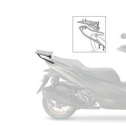 SUPPORT DE TOP-CASE SHAD POUR ZONTES 125E - SUPPORT SANS PLATINE
