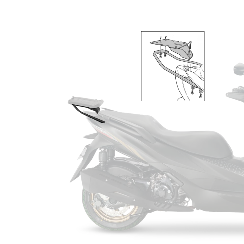 SUPPORT DE TOP-CASE SHAD POUR ZONTES 125E - MOTOS SCOOTER - Audemar