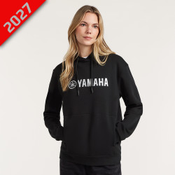 SWEAT À CAPUCHE NOIR YAMAHA - LOGO POITRINE