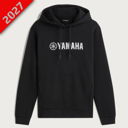 SWEAT À CAPUCHE NOIR YAMAHA - VUE DE FACE