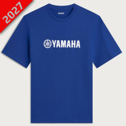 T-Shirt Bleu Yamaha Paddock Essentials - Vue De Face