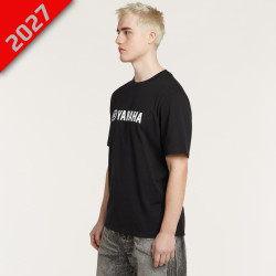 T-shirt noir Yamaha Paddock Essentials - Homme - Vue de profil