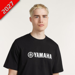 T-shirt noir Yamaha Paddock Essentials - Homme - Logo imprimé poitrine