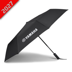 Parapluie noir Yamaha Paddock Essentials, Déplié vue de coté