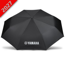 Parapluie noir Yamaha Paddock Essentials, Déplié vue du dessus