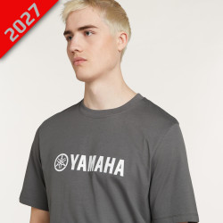 T-shirt gris Yamaha Paddock Essentials - Homme - Logo imprimé poitrine